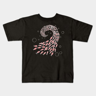 School of Fish - Pink Kids T-Shirt